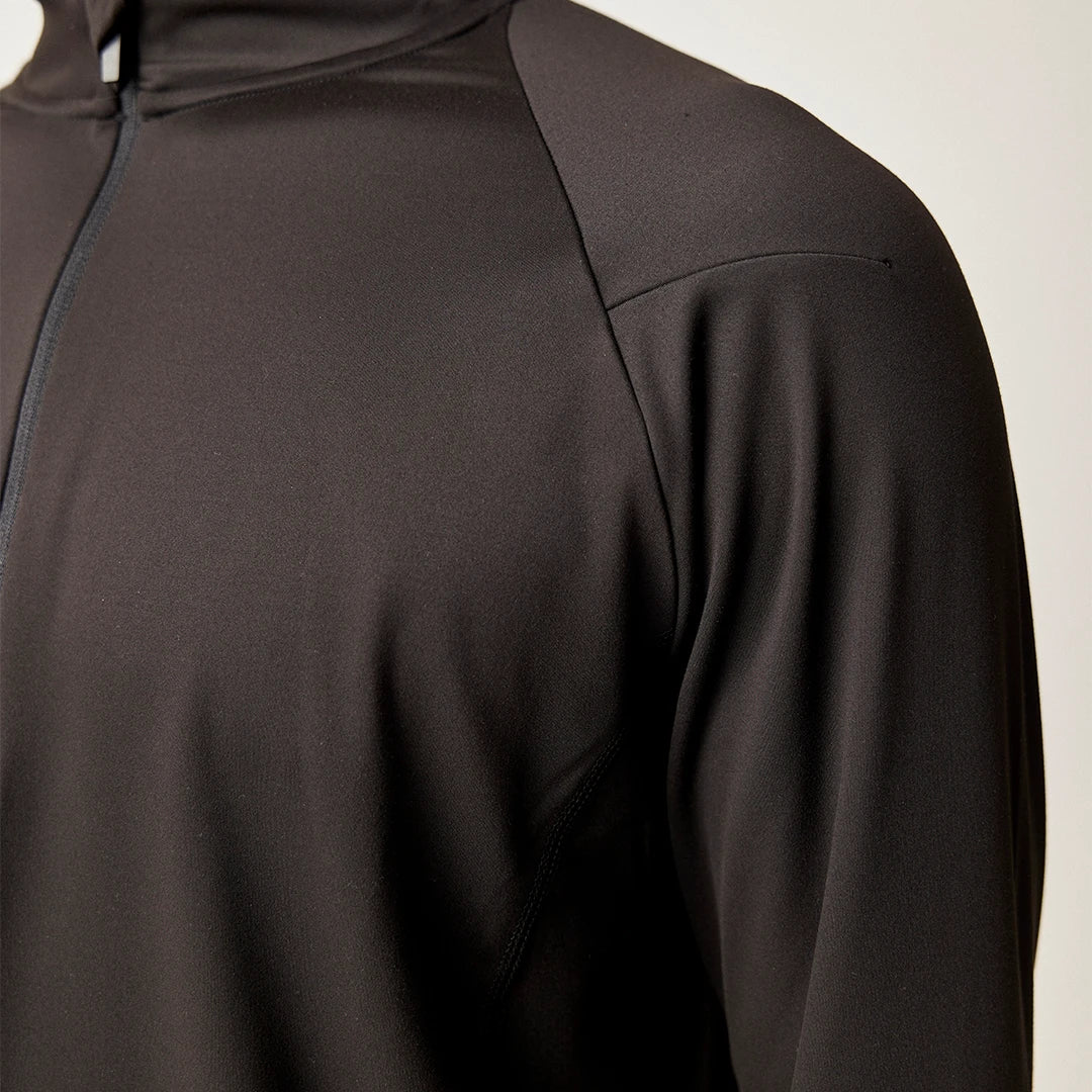 1/2 Zip Sportshirt langarm Herren | Schwarz - Image 3
