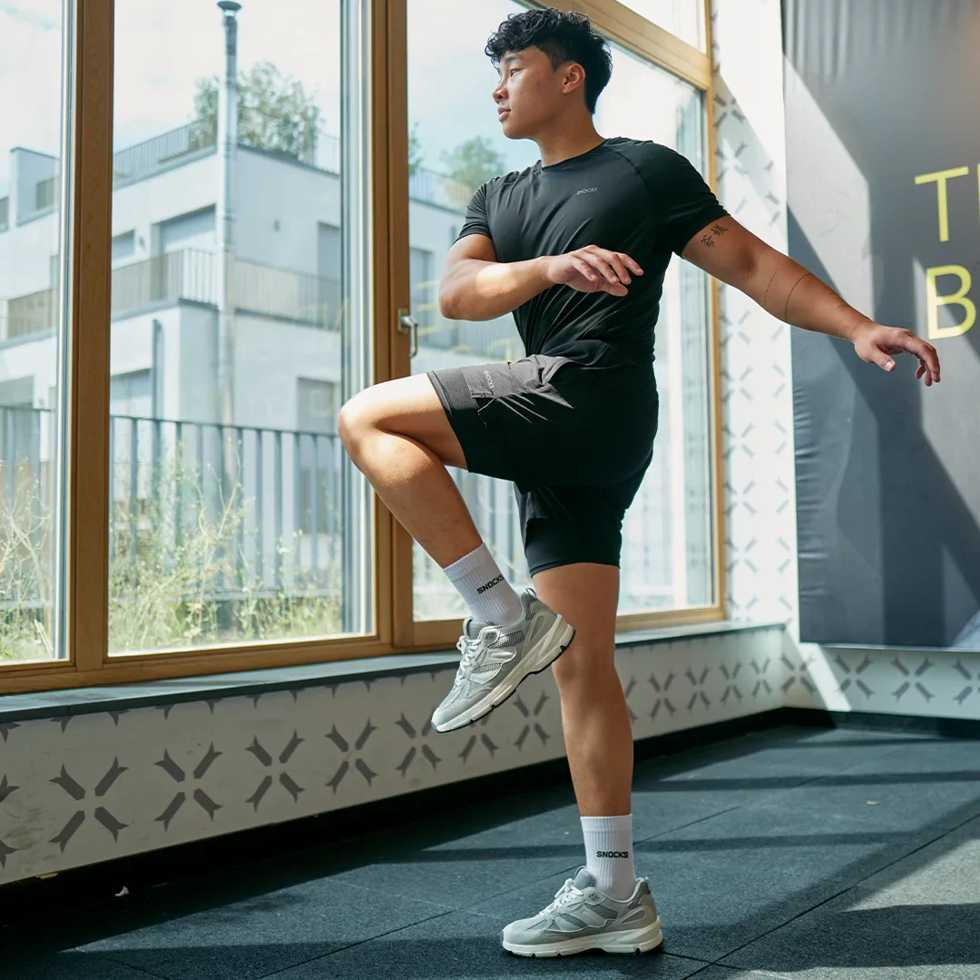 2 in 1 Shorts Herren | Silber Grau - Image 5