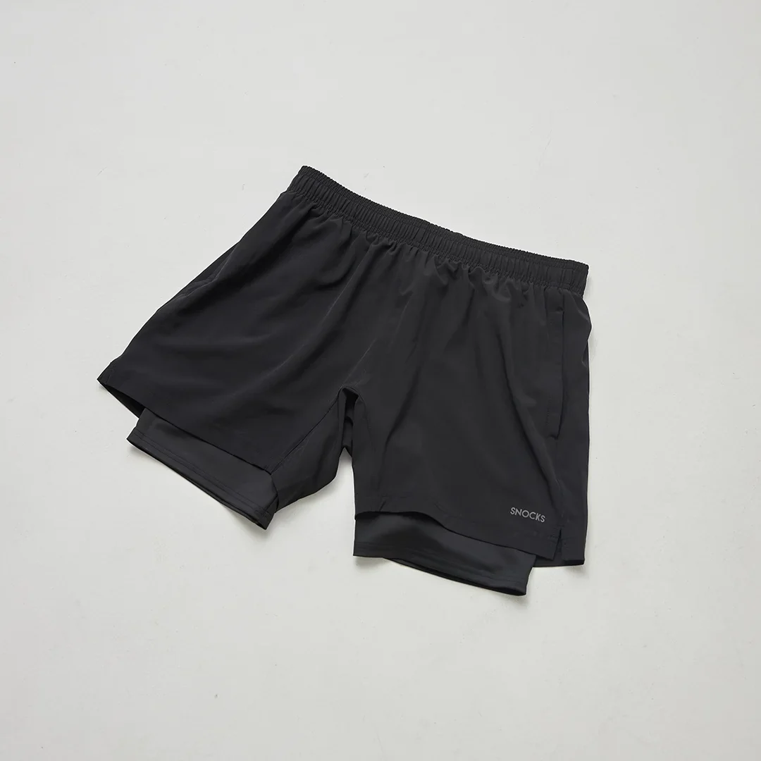 2 in 1 Shorts Herren | Silber Grau - Image 7