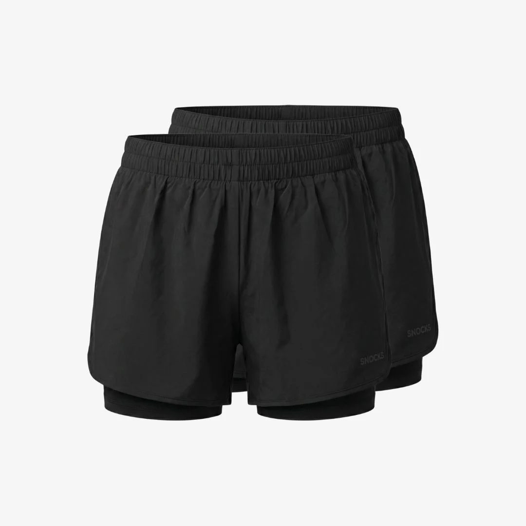 2 in 1 Sport Shorts Damen | Schwarz - Image 11
