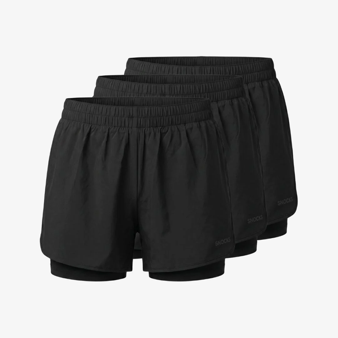2 in 1 Sport Shorts Damen | Schwarz - Image 12
