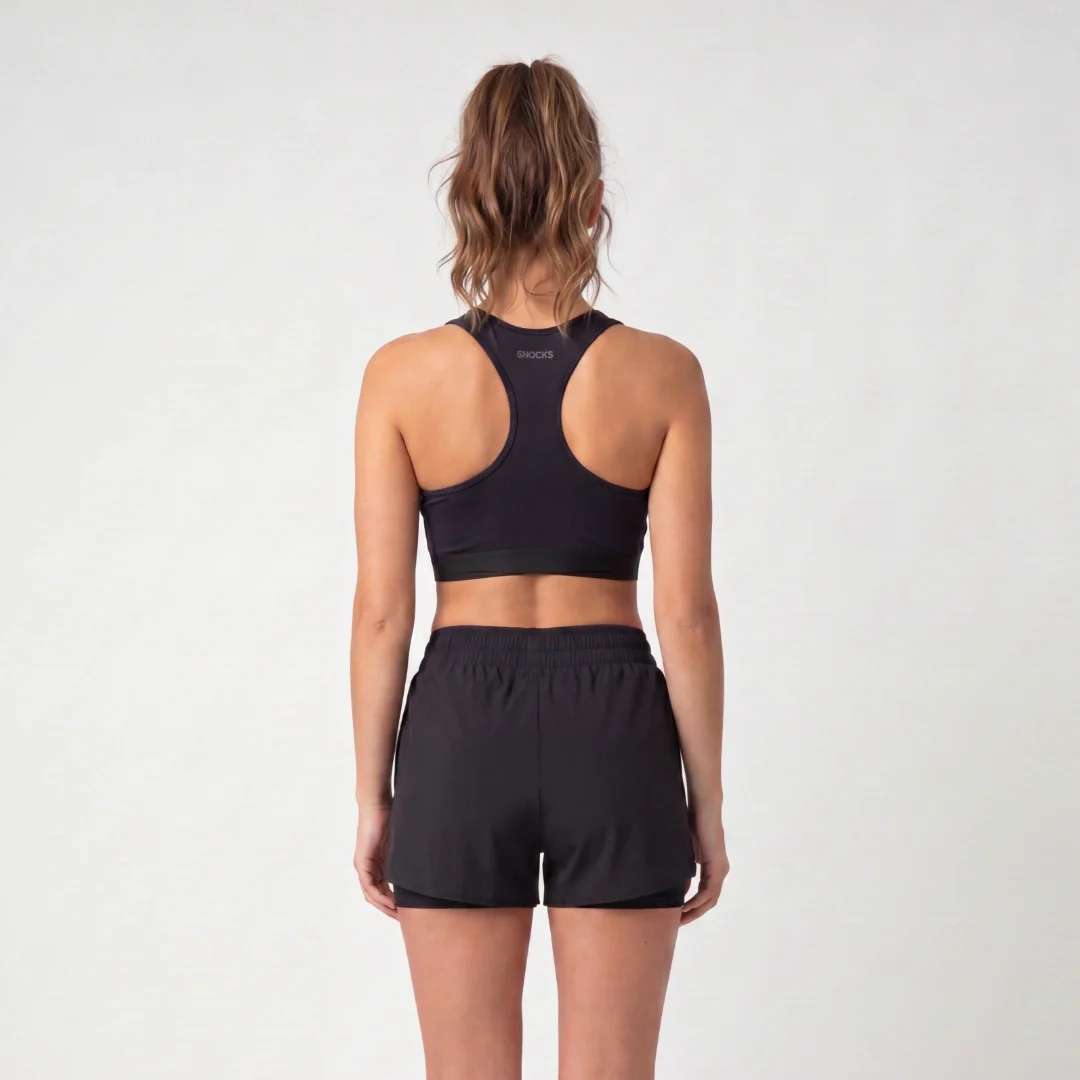 2 in 1 Sport Shorts Damen | Schwarz - Image 7