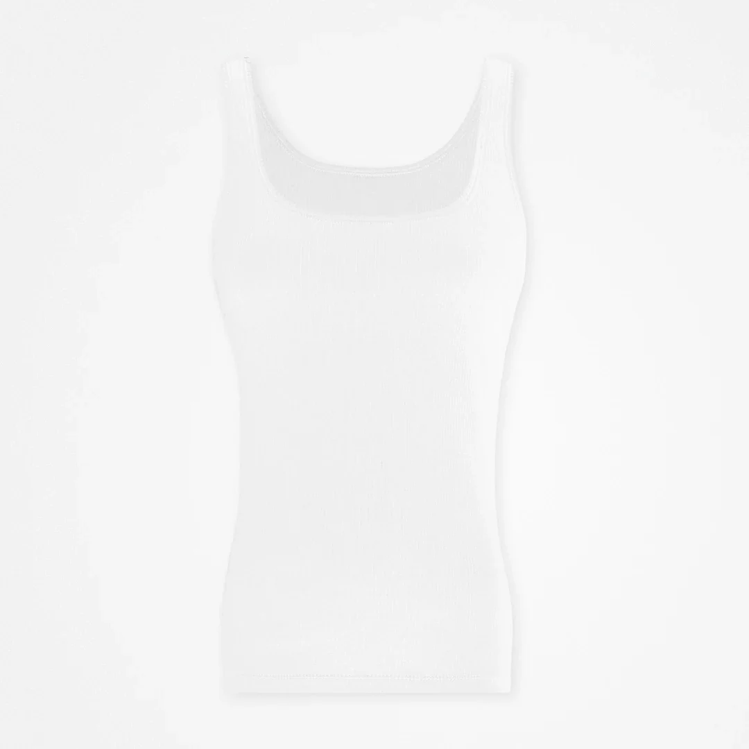 Ripp Tank Top Damen | Weiß - Image 8