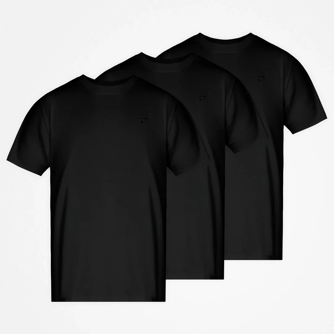 Basic T-Shirt Herren | Schwarz - Image 10
