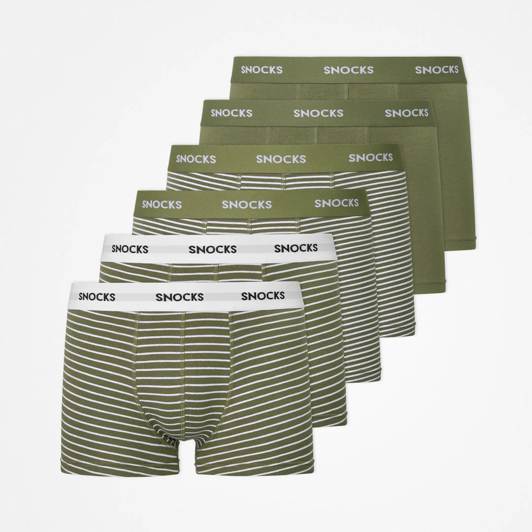 Boxershorts mit Streifen | Olivgrüne Streifen