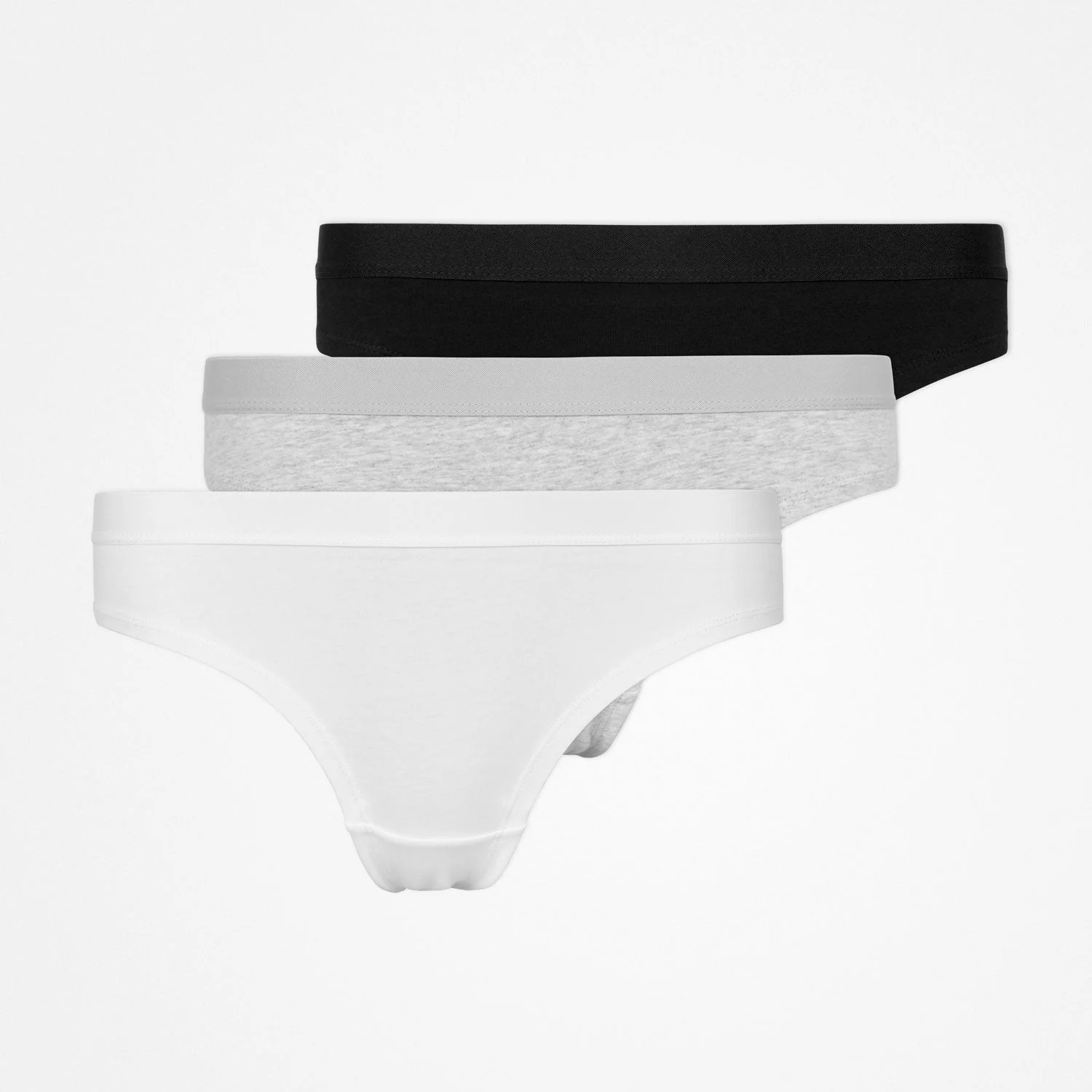 Brazilian Slips mit Gummibund | Mix (Weiß/Hellgrau/Schwarz) - Image 10