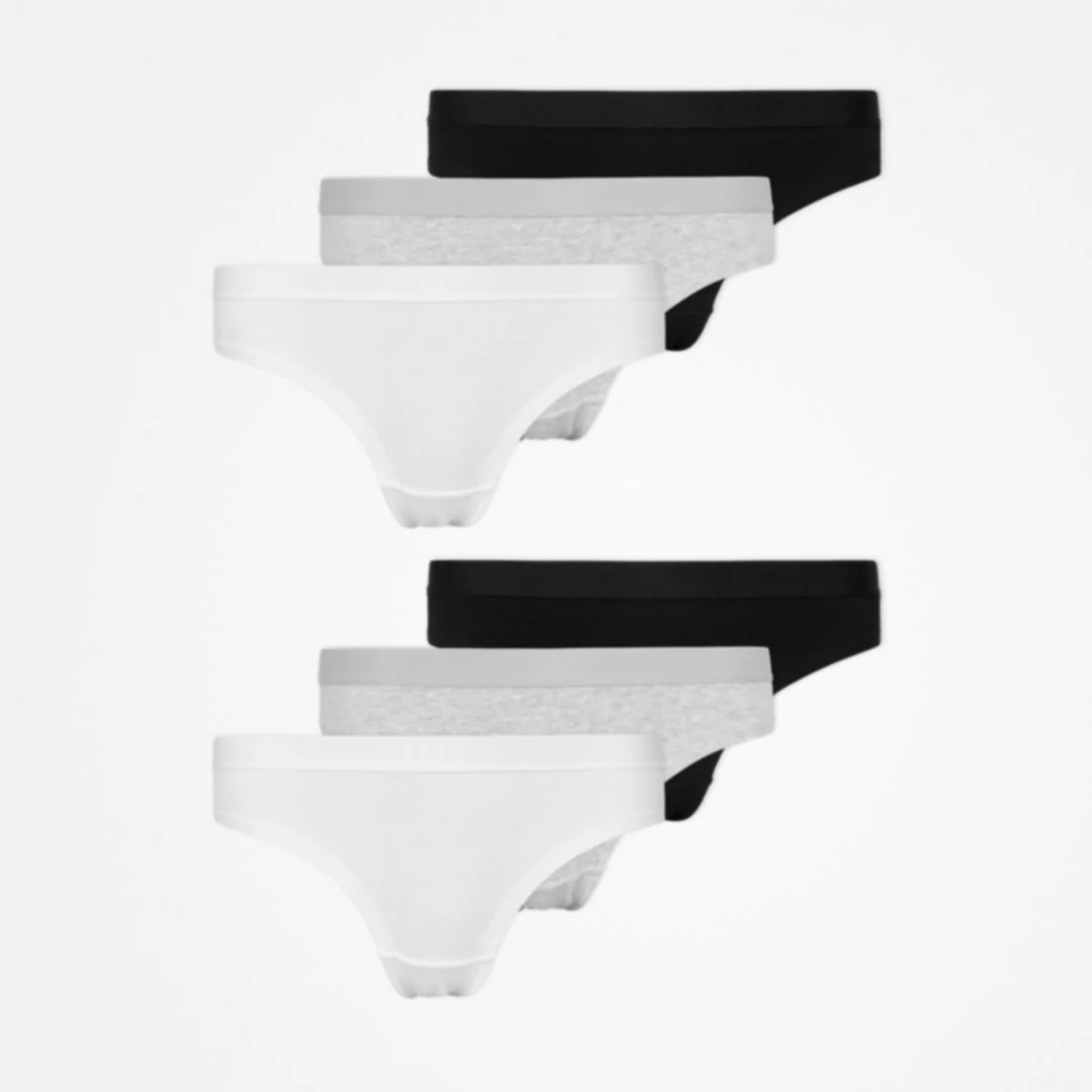 Brazilian Slips mit Gummibund | Mix (Weiß/Hellgrau/Schwarz) - Image 11