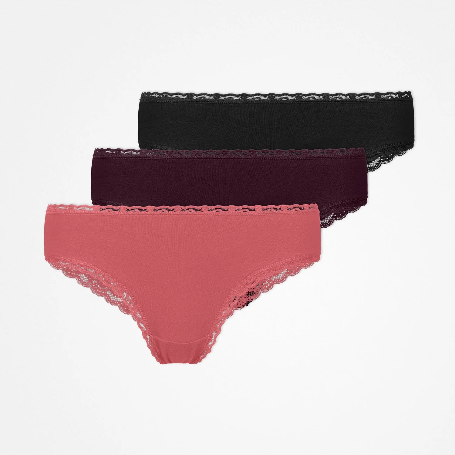 Brazilian Slips mit Spitze | Mix (Mauve/Weinrot/Schwarz) - Image 11