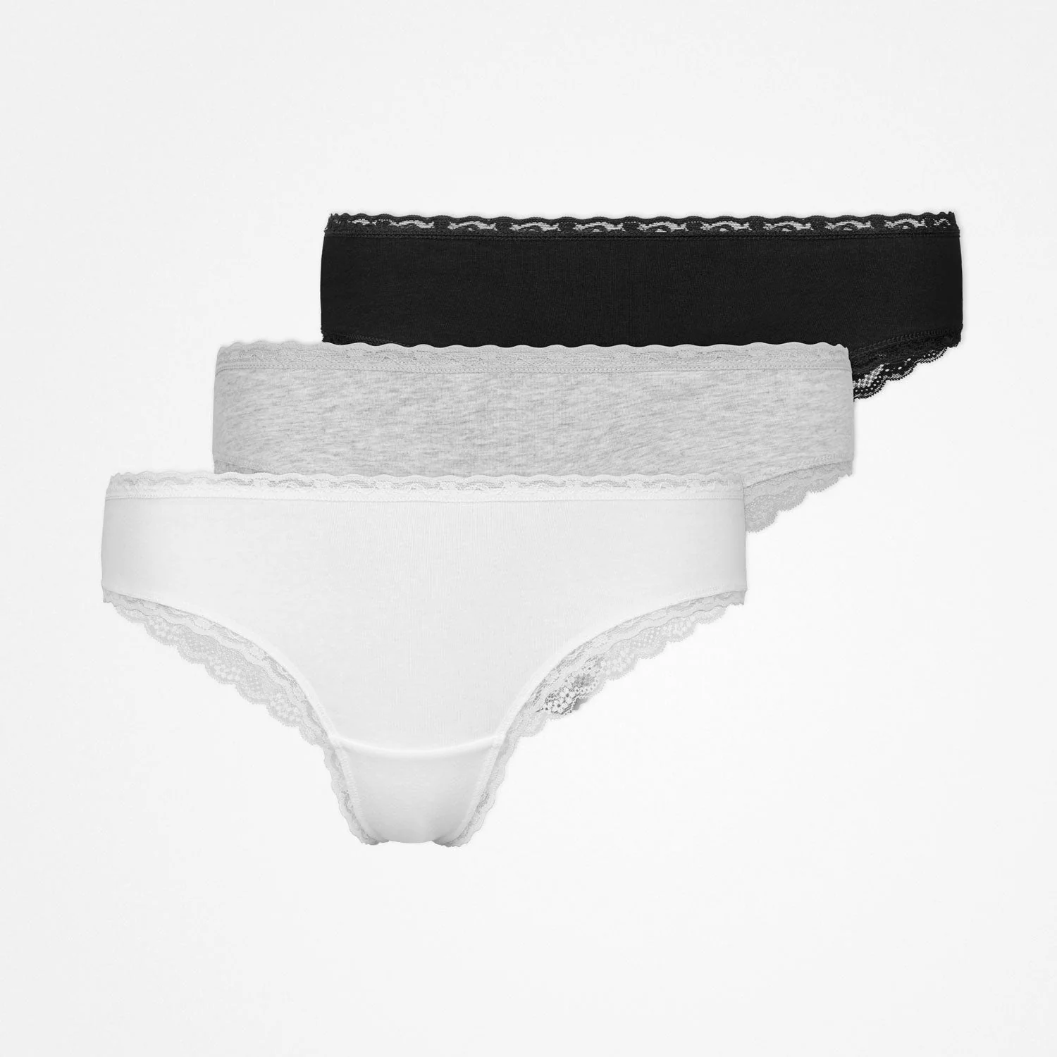 Brazilian Slips mit Spitze | Mix (Weiß/Hellgrau/Schwarz) - Image 11