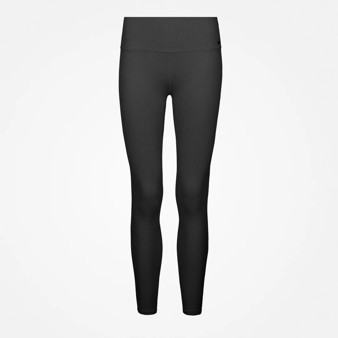 Gerippte Leggings | Schwarz