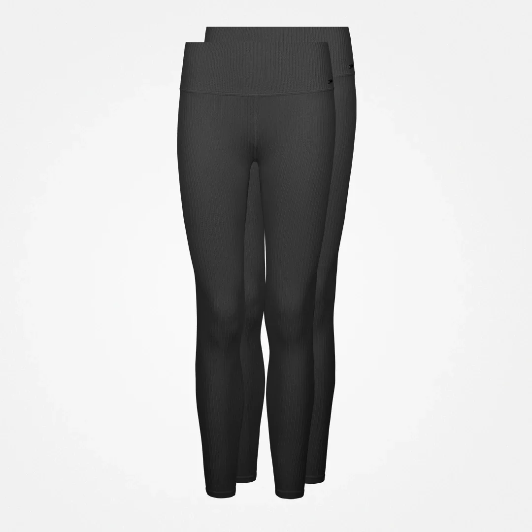 Gerippte Leggings | Schwarz - Image 13