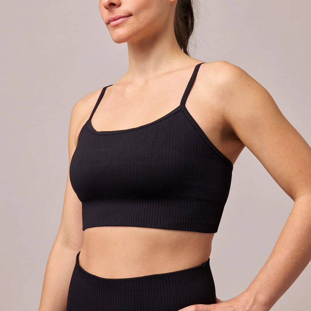 Gerippter Sport-BH | Schwarz - Image 6