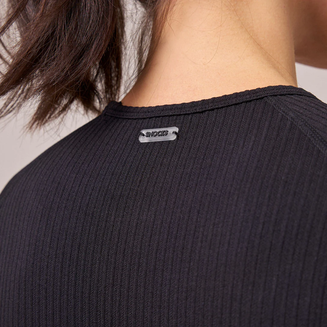 Geripptes Sportshirt langarm Damen | Pastelllila - Image 9