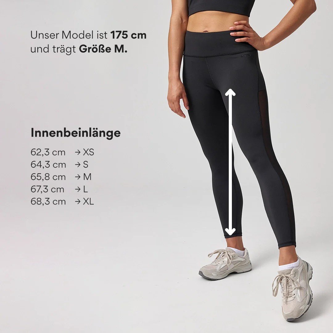 High Waist Leggings Mesh | Schwarz - Image 12