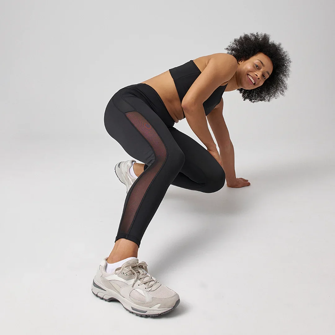 High Waist Leggings Mesh | Schwarz - Image 8
