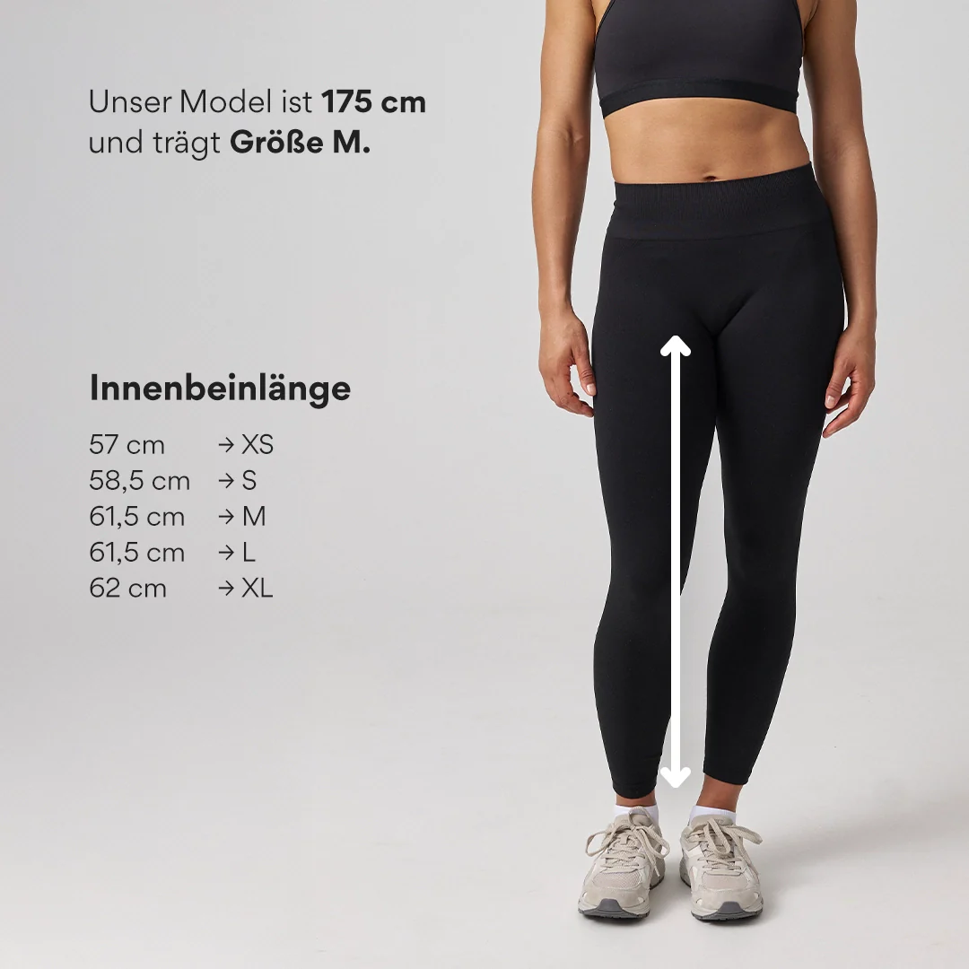 High Waist Leggings Seamless | Schwarz - Image 12
