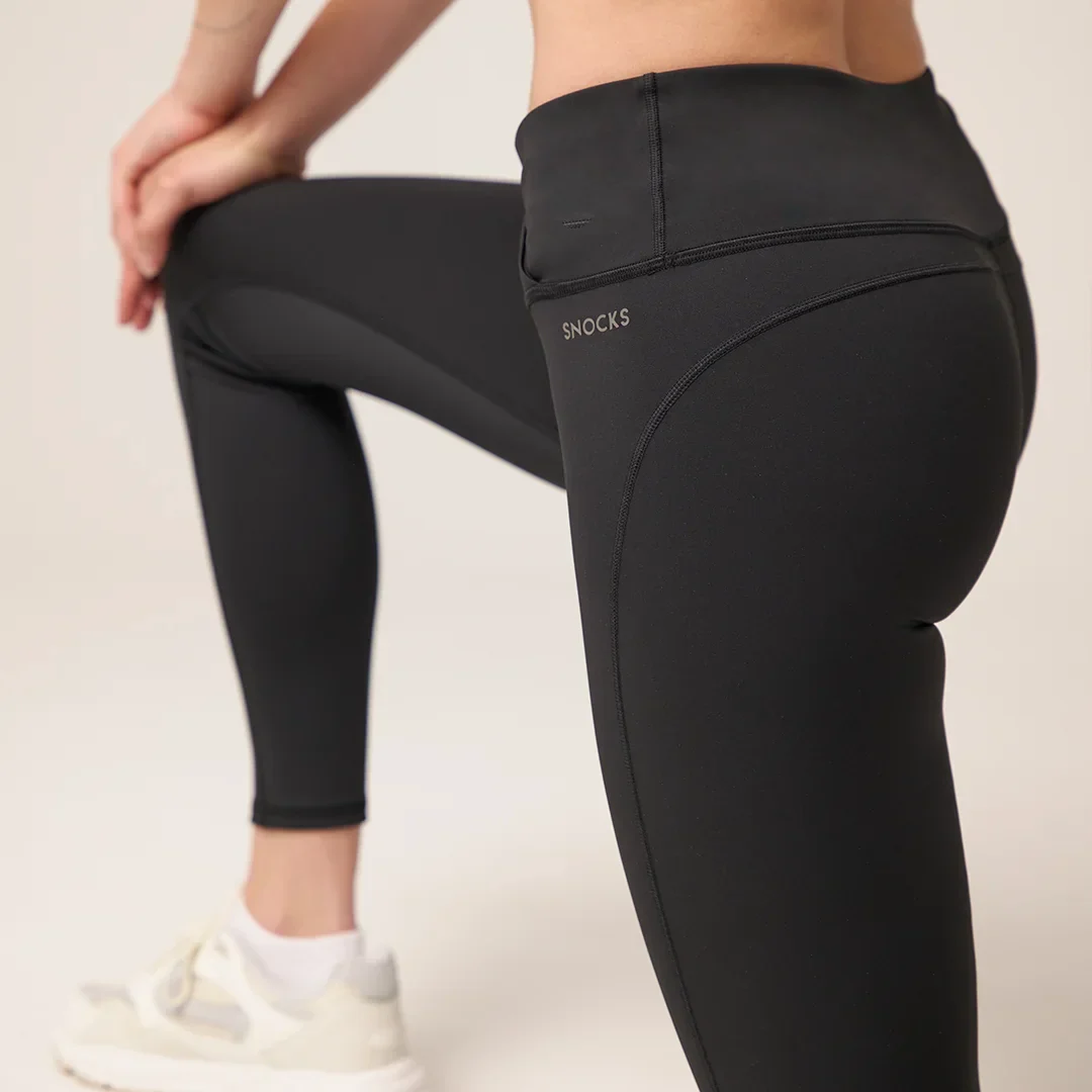High Waist Leggings V Cross | Schwarz - Image 5