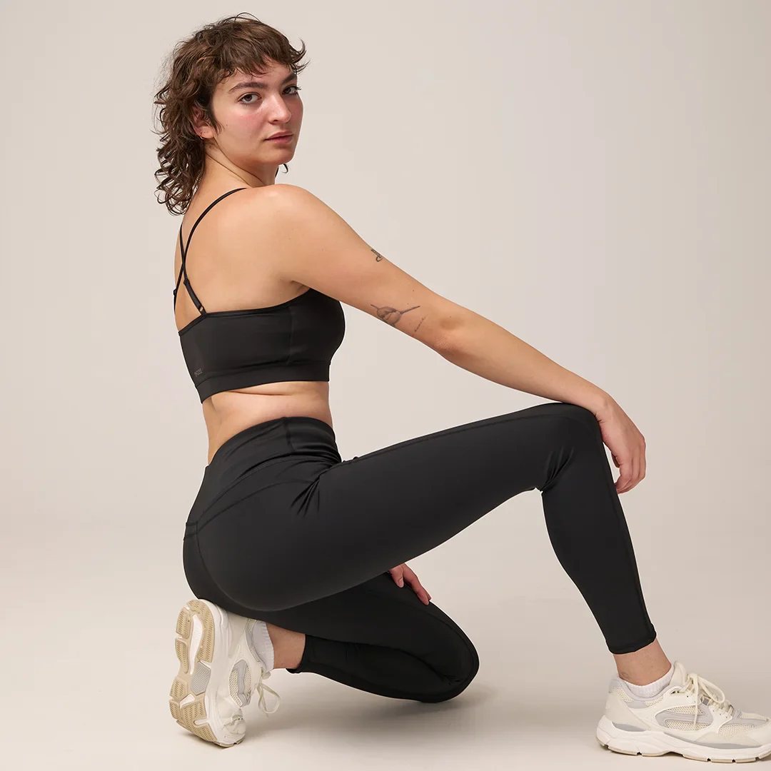 High Waist Leggings V Cross | Schwarz - Image 7