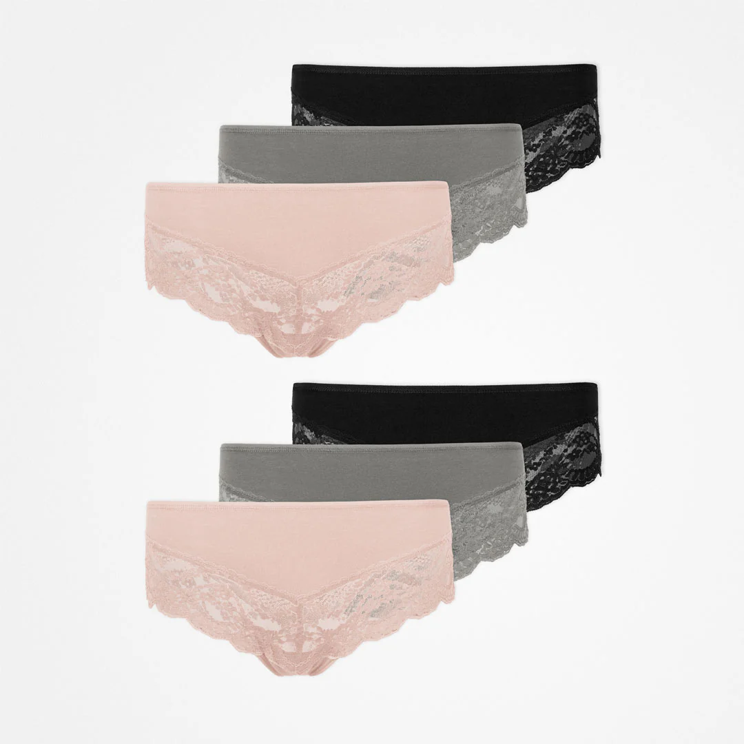 Hipster Panties mit Spitze | Mix (Apricot/Grün/Schwarz) - Image 14