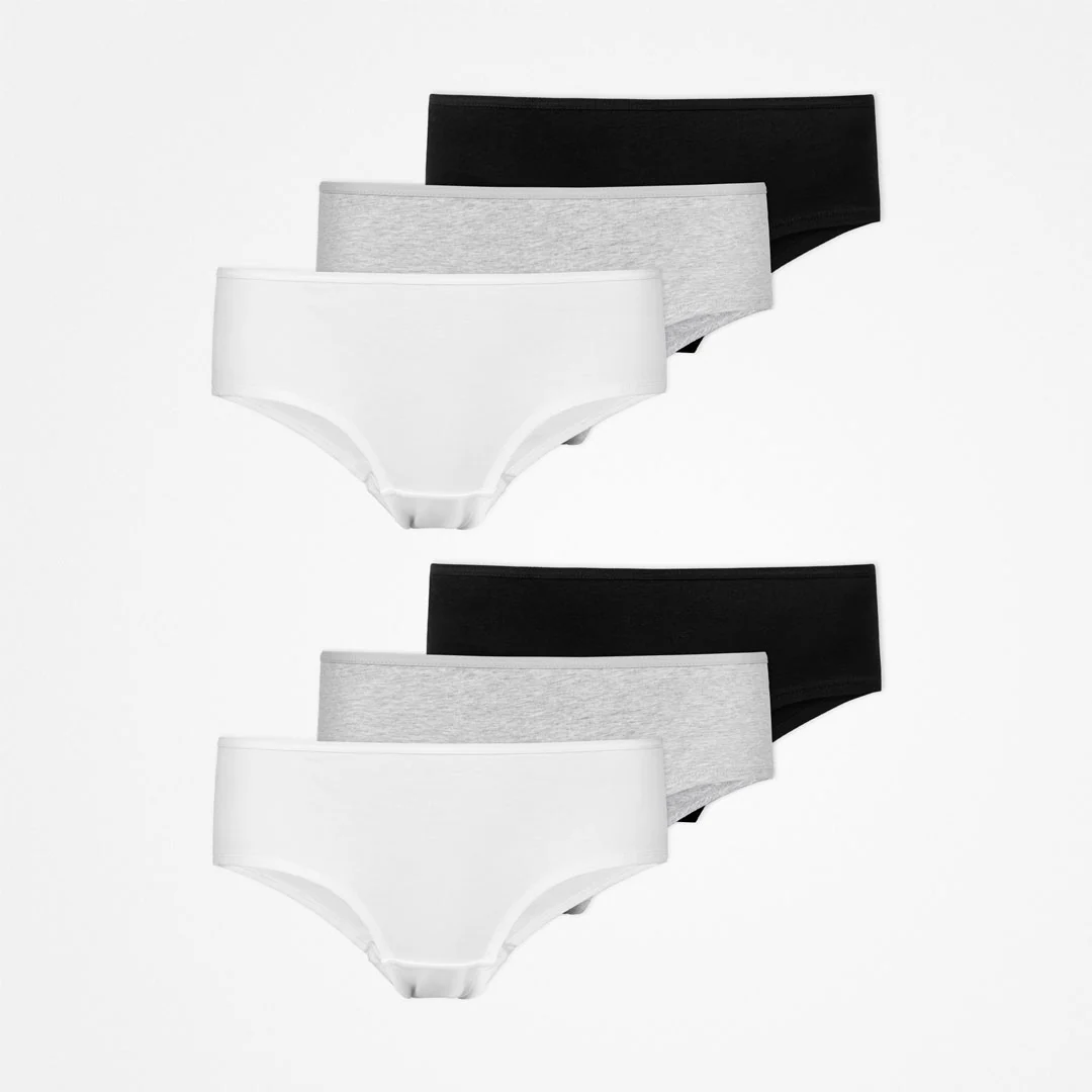 Hipster Panties | Mix (Weiß/Hellgrau/Schwarz) - Image 11