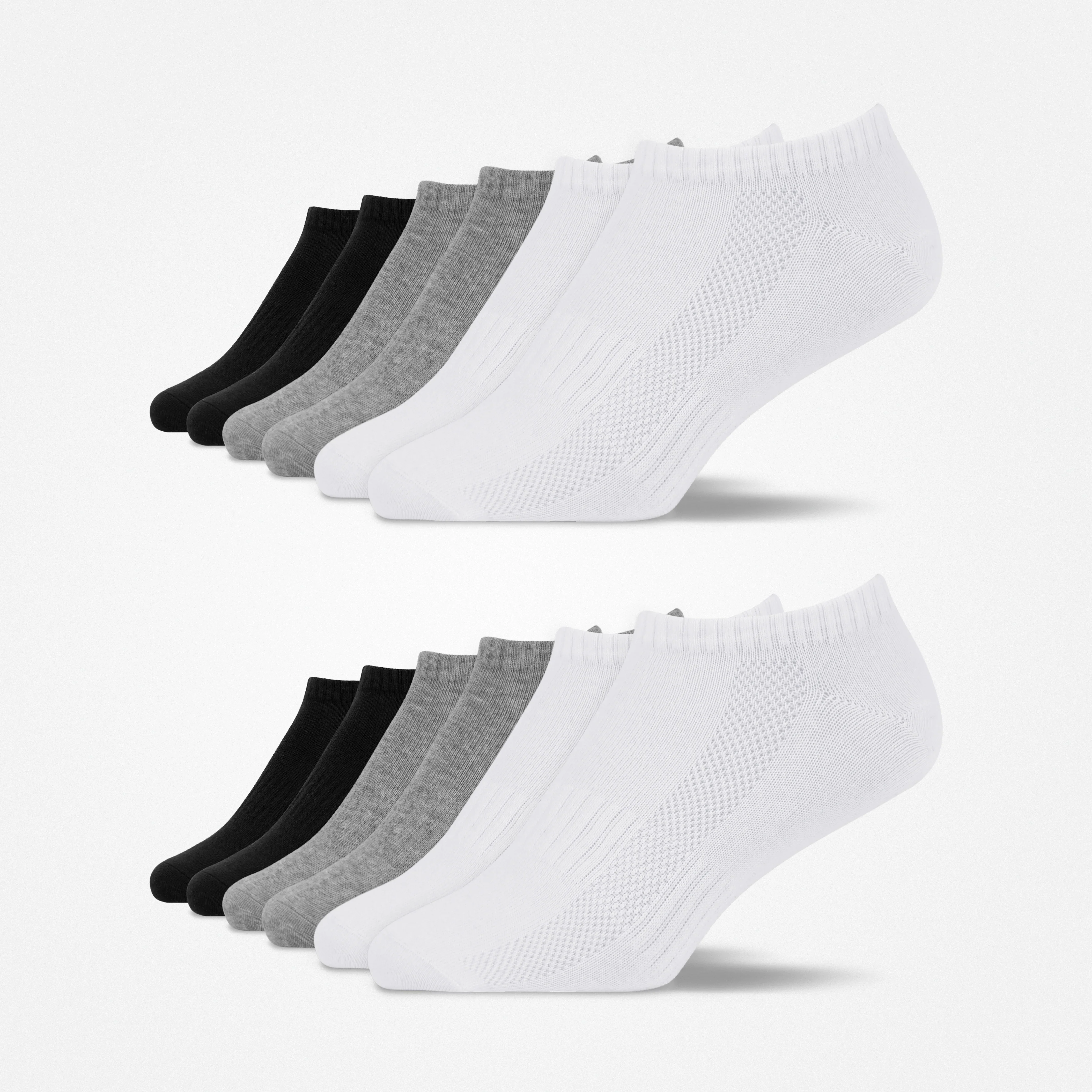 Kinder Sneaker Socken | Mix (Schwarz/Weiß/Grau) - Image 9