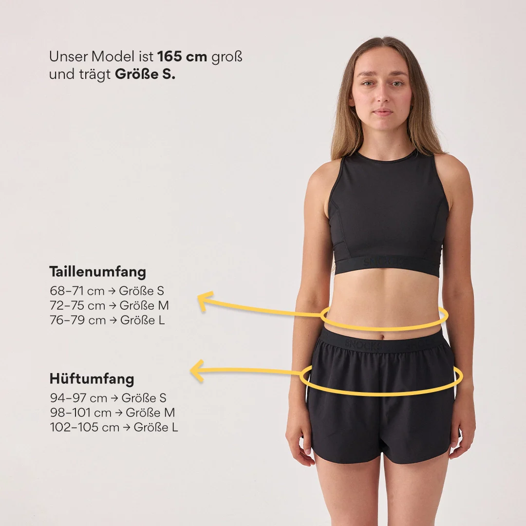 Kurze Laufshorts Damen | Schwarz - Image 11