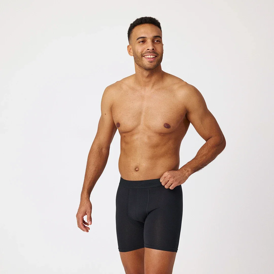 Lange Boxershorts ohne Logo | Schwarz - Image 5