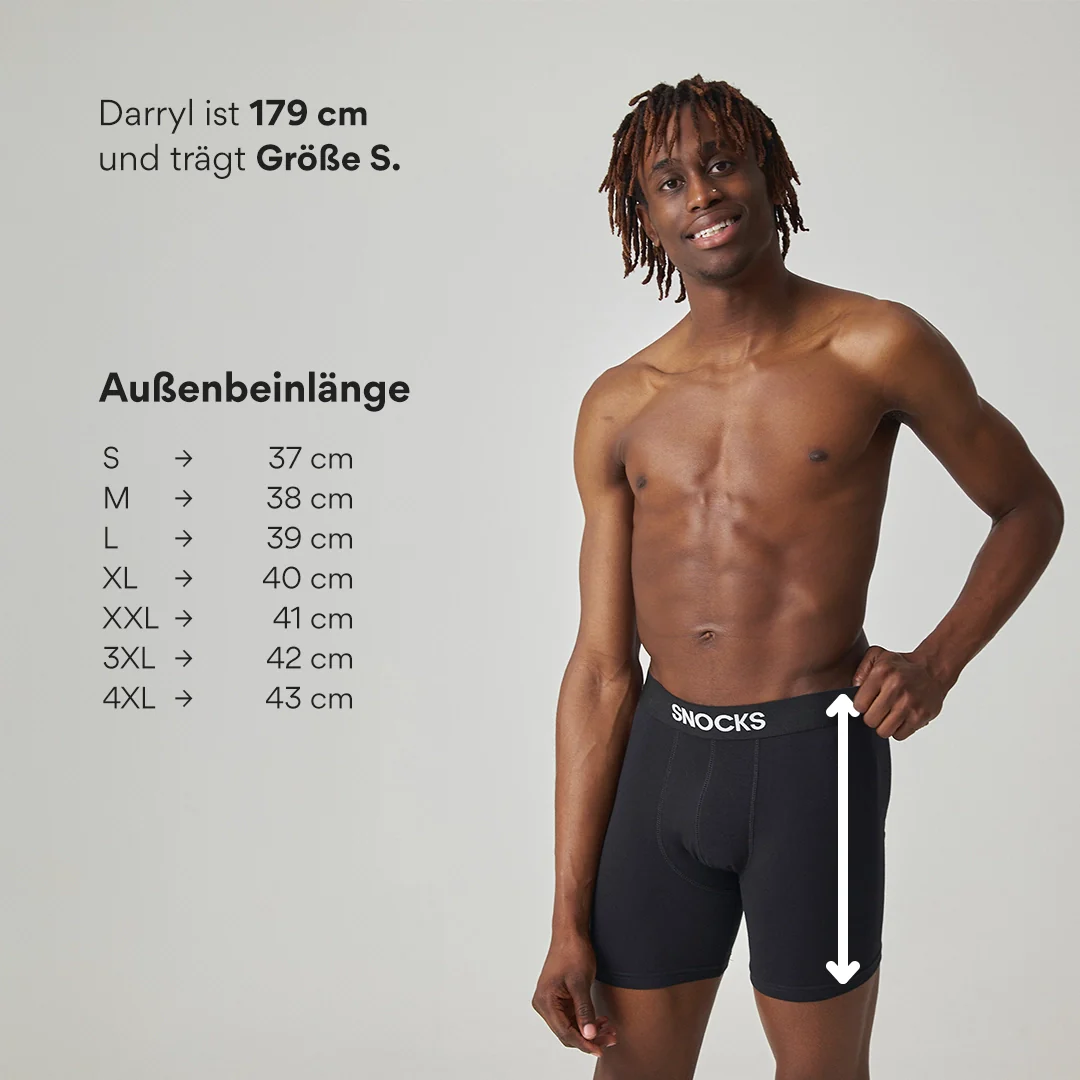 Lange Premium Boxershorts | Schwarz - Image 9