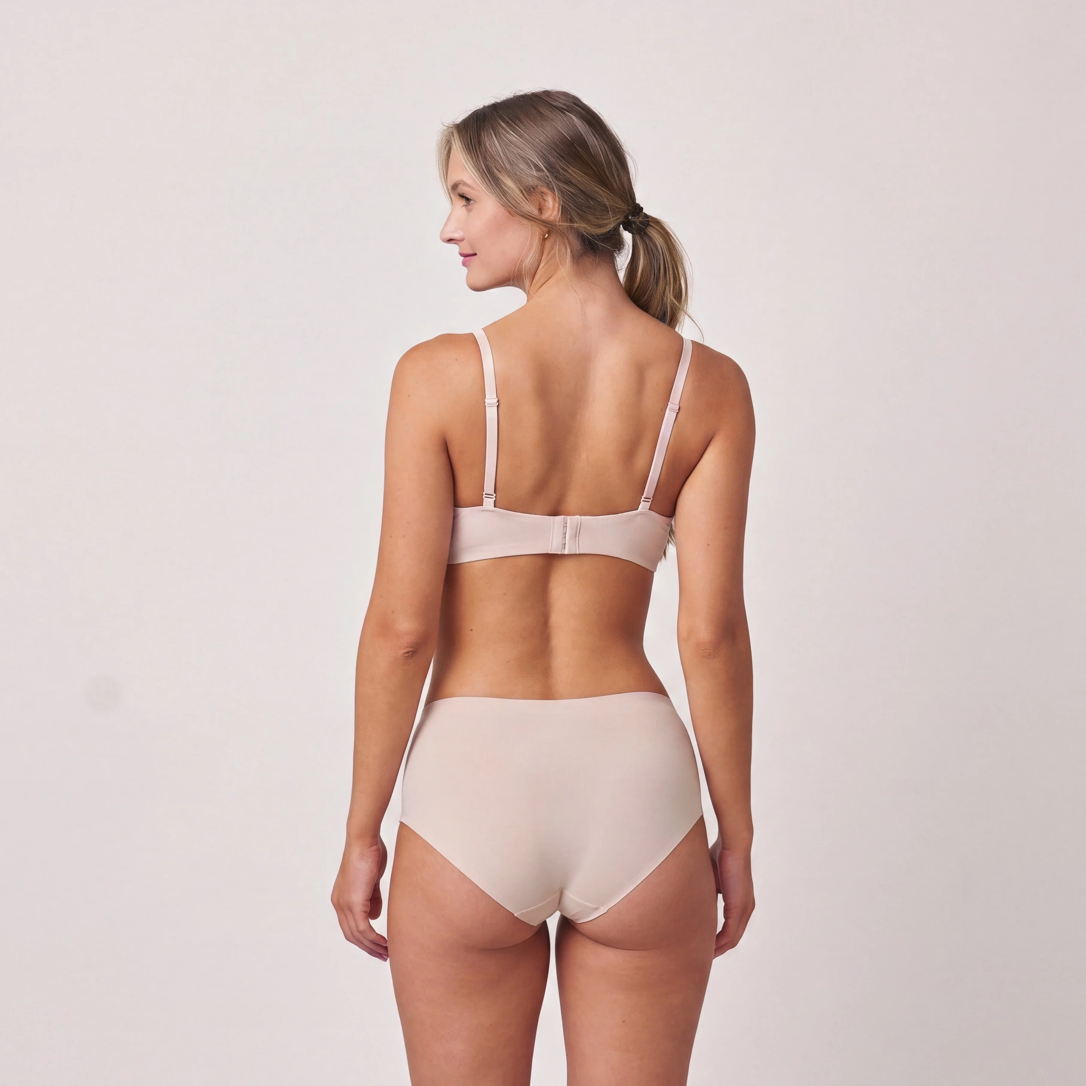 Microfiber High Waist Seamless Hipster | Beige - Image 10
