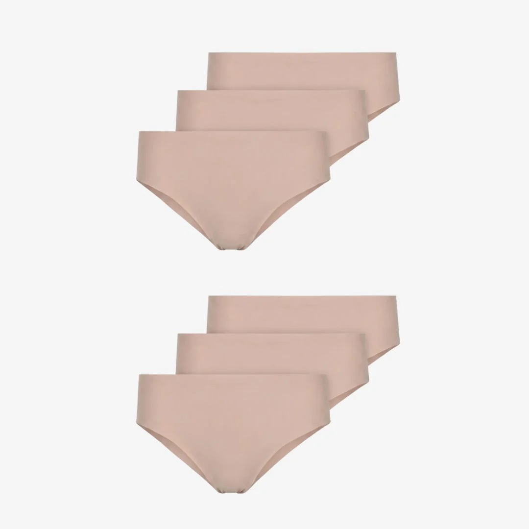 Microfiber High Waist Seamless Hipster | Beige - Image 12