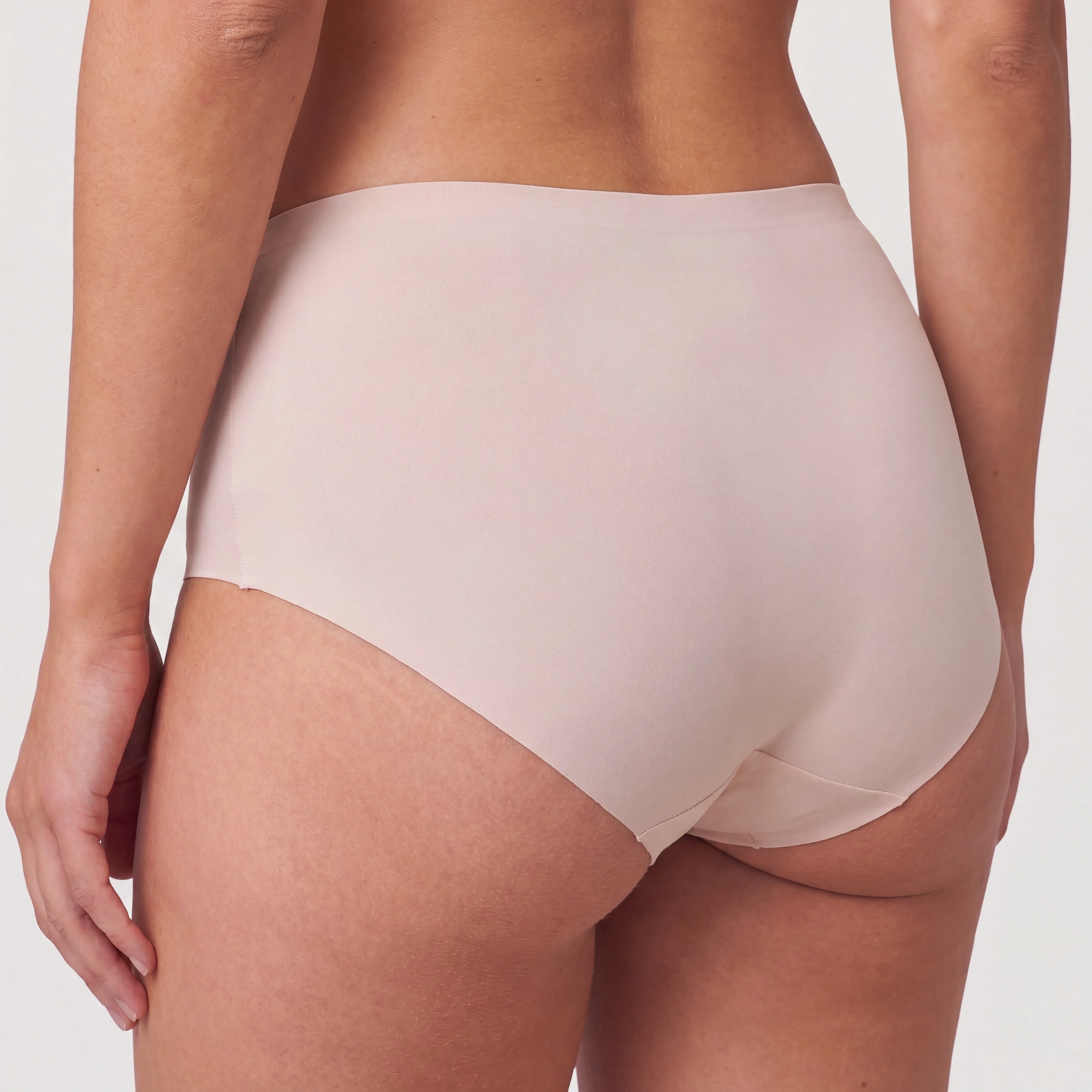 Microfiber High Waist Seamless Hipster | Beige - Image 3