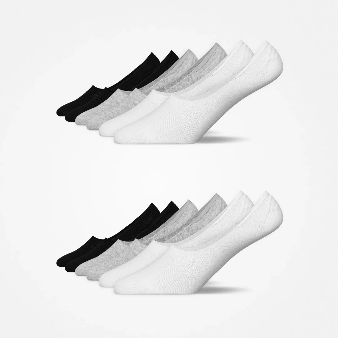 Mid Cut Füßlinge | Mix (Schwarz/Weiß/Grau) - Image 10