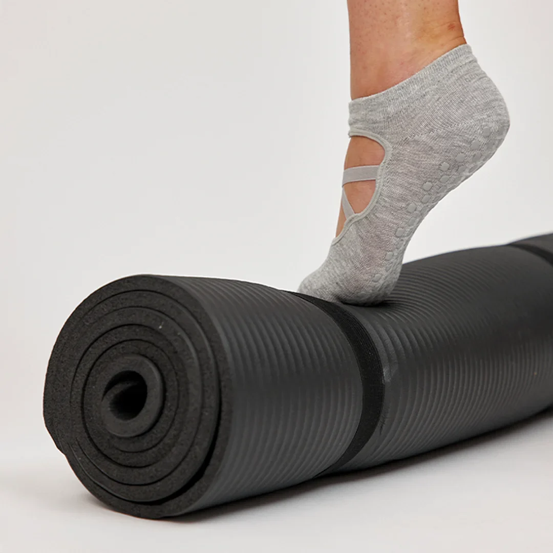 Pilates Socken mit Riemchen | Mix (Schwarz/Grau) - Image 2