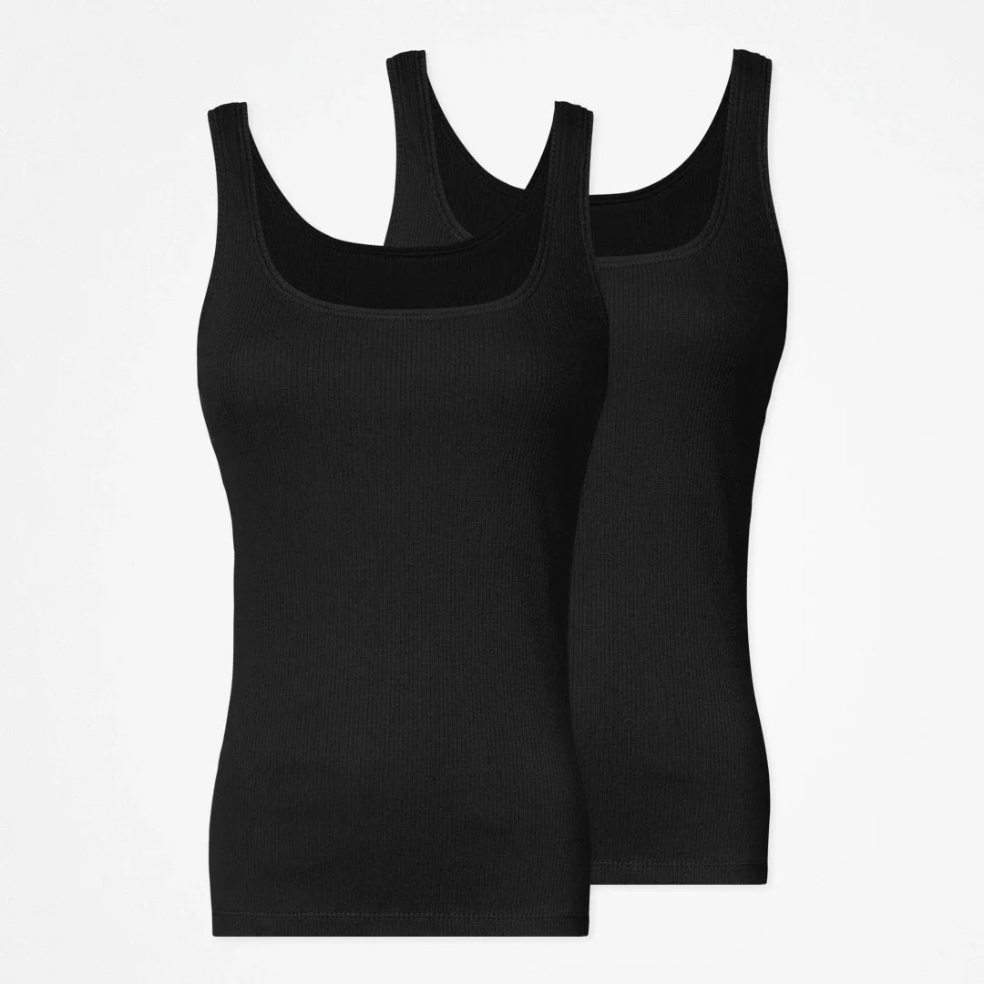 Ripp Tank Top Damen | Schwarz - Image 9