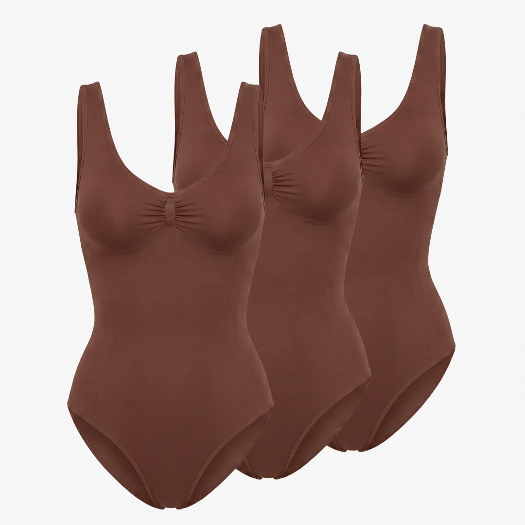 Shaping Body mit breiten Trägern | Braun - Image 12