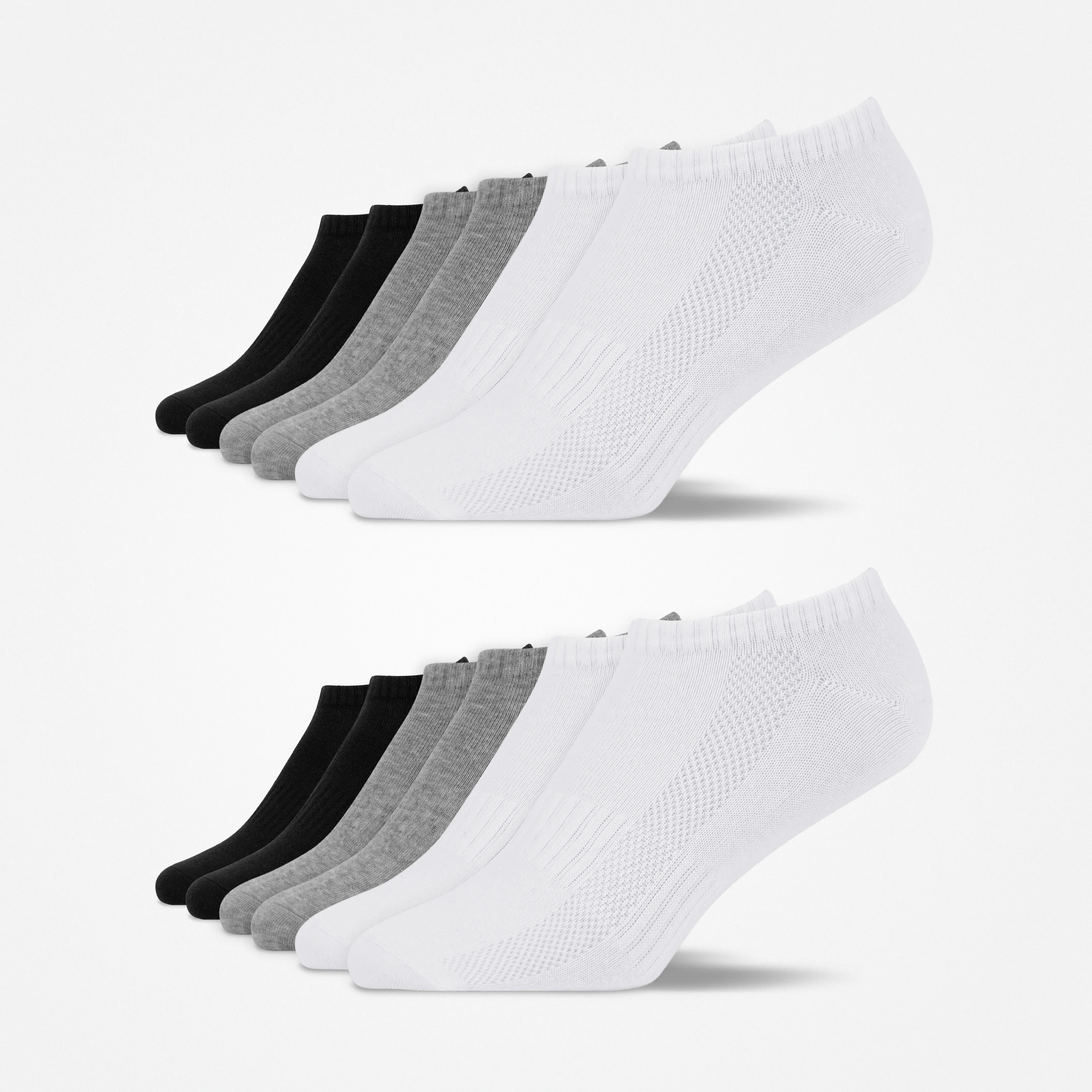 Sneaker Socken | Mix (Schwarz/Weiß/Grau) - Image 10