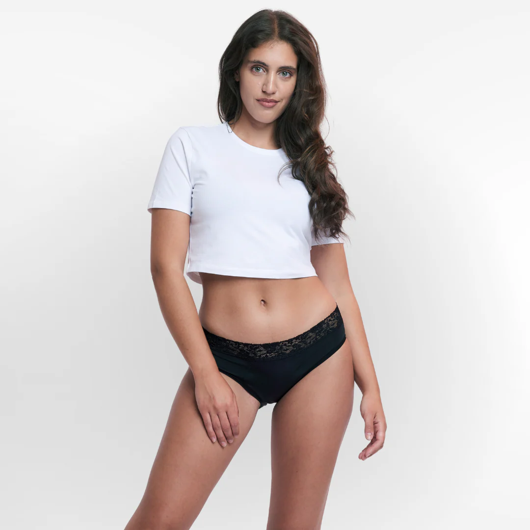 SNOCKS x femtis Period Panty - ALWA Slip Period Super | Schwarz - Image 2