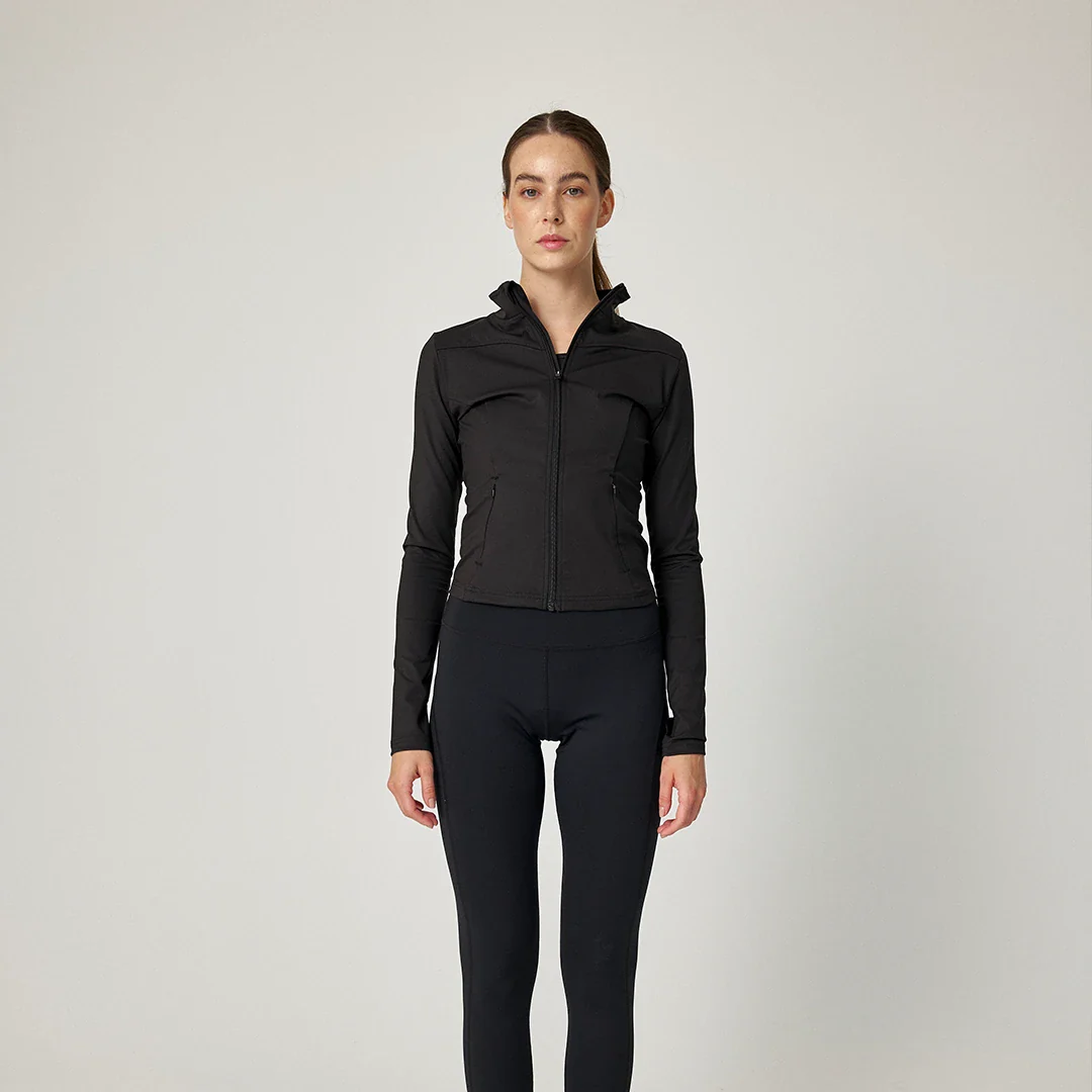 Sportjacke Damen mit Reißverschluss | Schwarz - Image 11