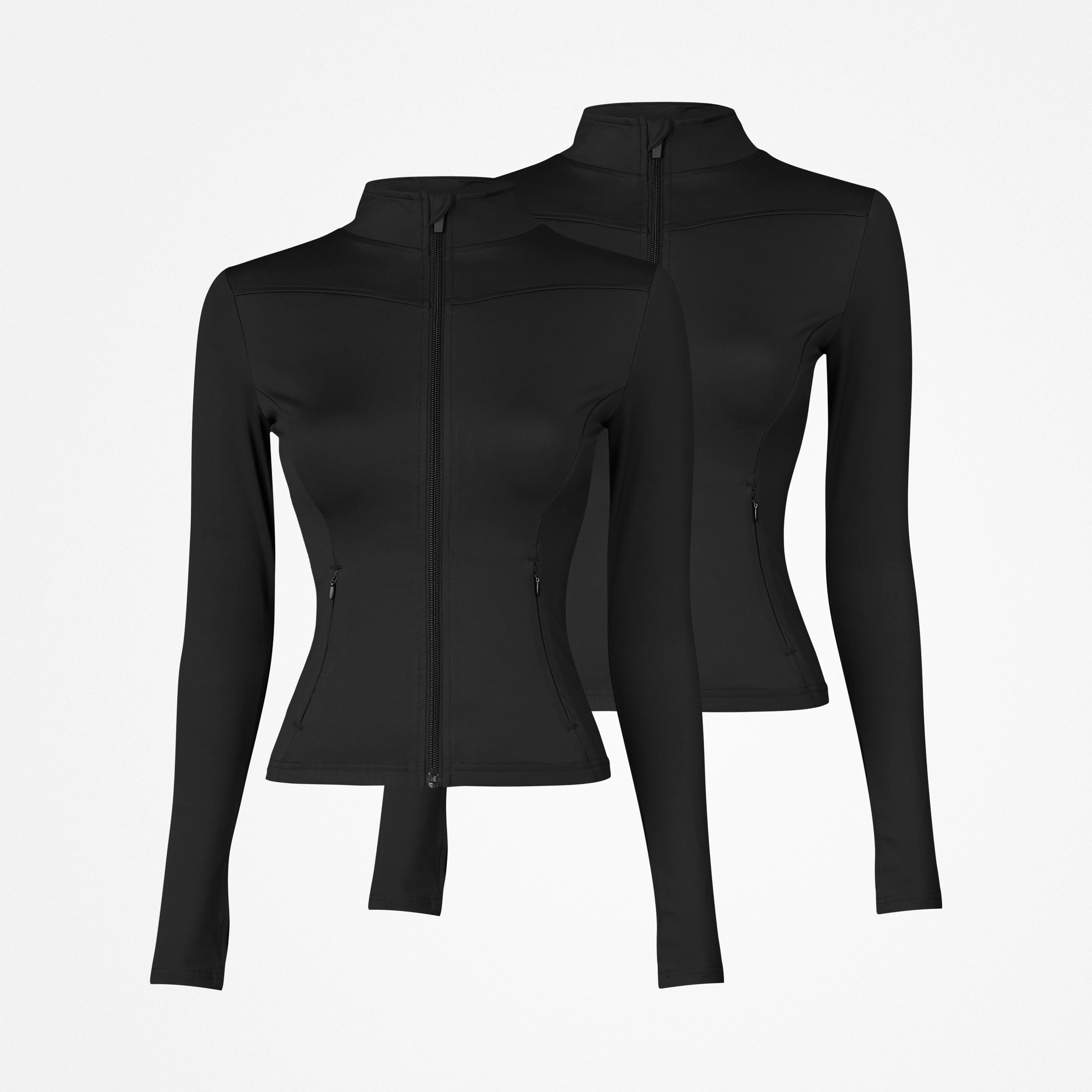 Sportjacke Damen mit Reißverschluss | Schwarz - Image 13