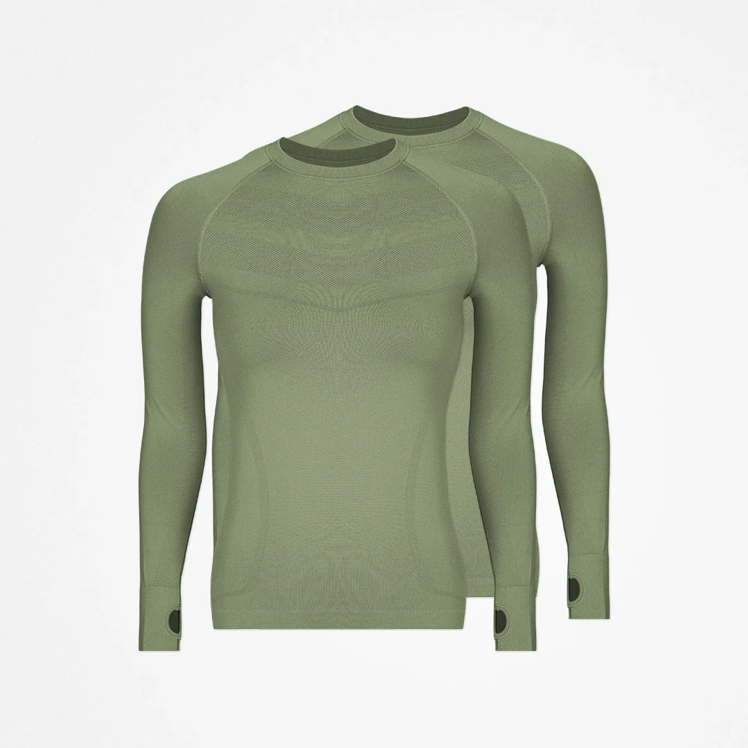 Sportshirt langarm Damen | Pastellgrün - Image 12