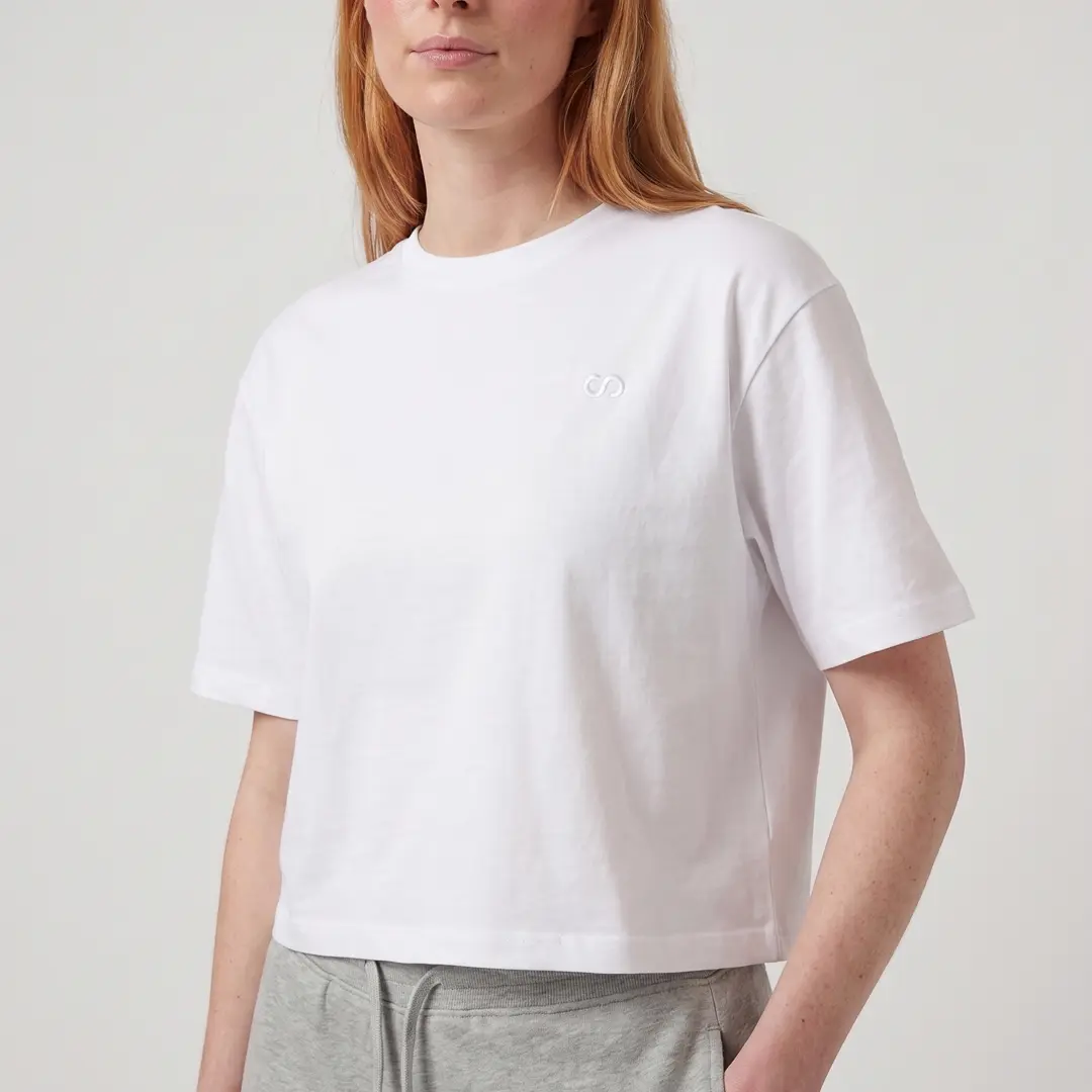 T-Shirt Cropped Damen | Schwarz - Image 8