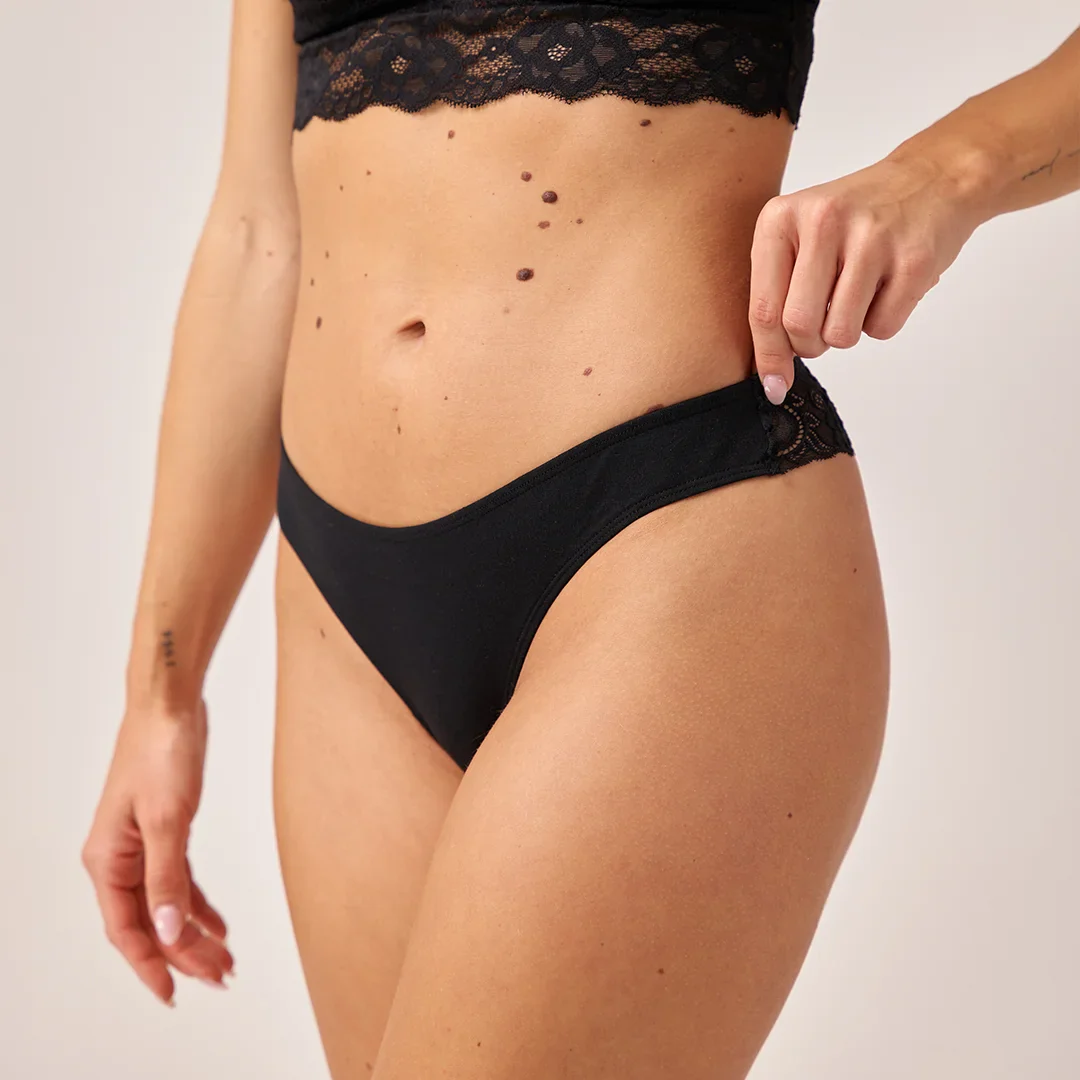 Tangas mit Spitze back ass | Schwarz - Image 5