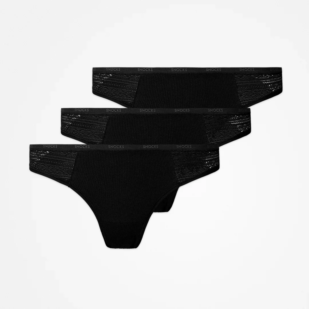 Tangas mit Spitze logo love | Schwarz - Image 10
