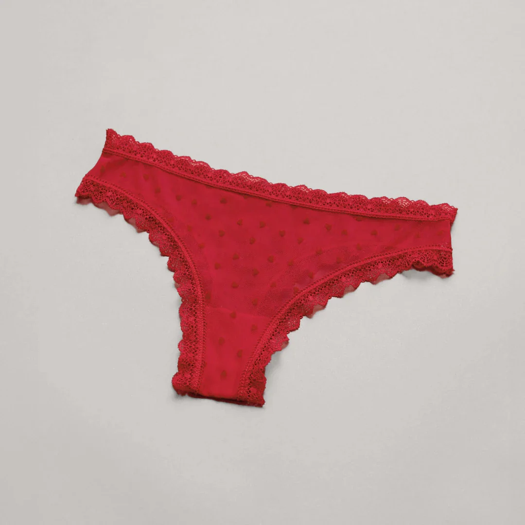 Tangas mit Spitze love | Kirschrot - Image 6