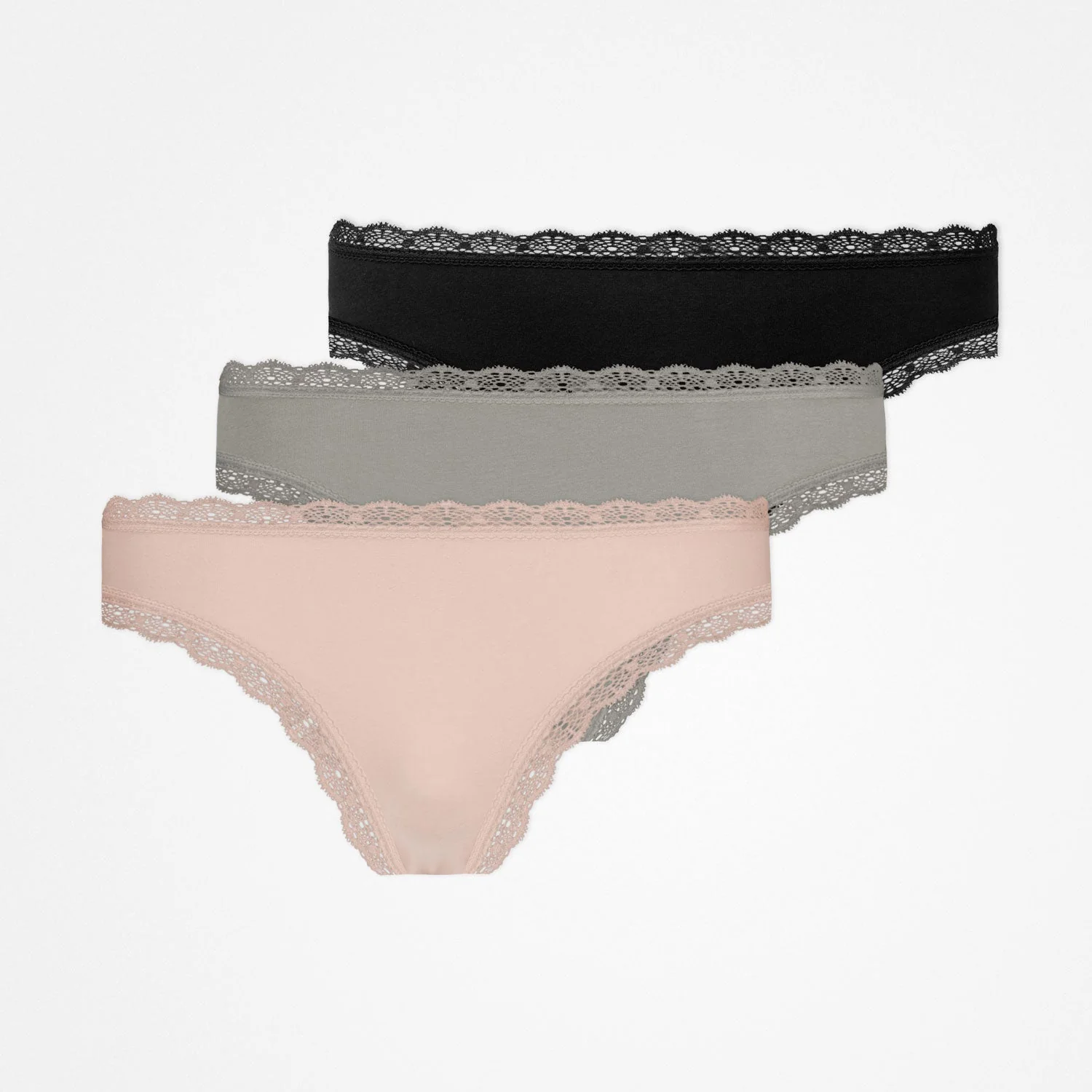 Tangas mit Spitze | Mix (Apricot/Grün/Schwarz) - Image 12