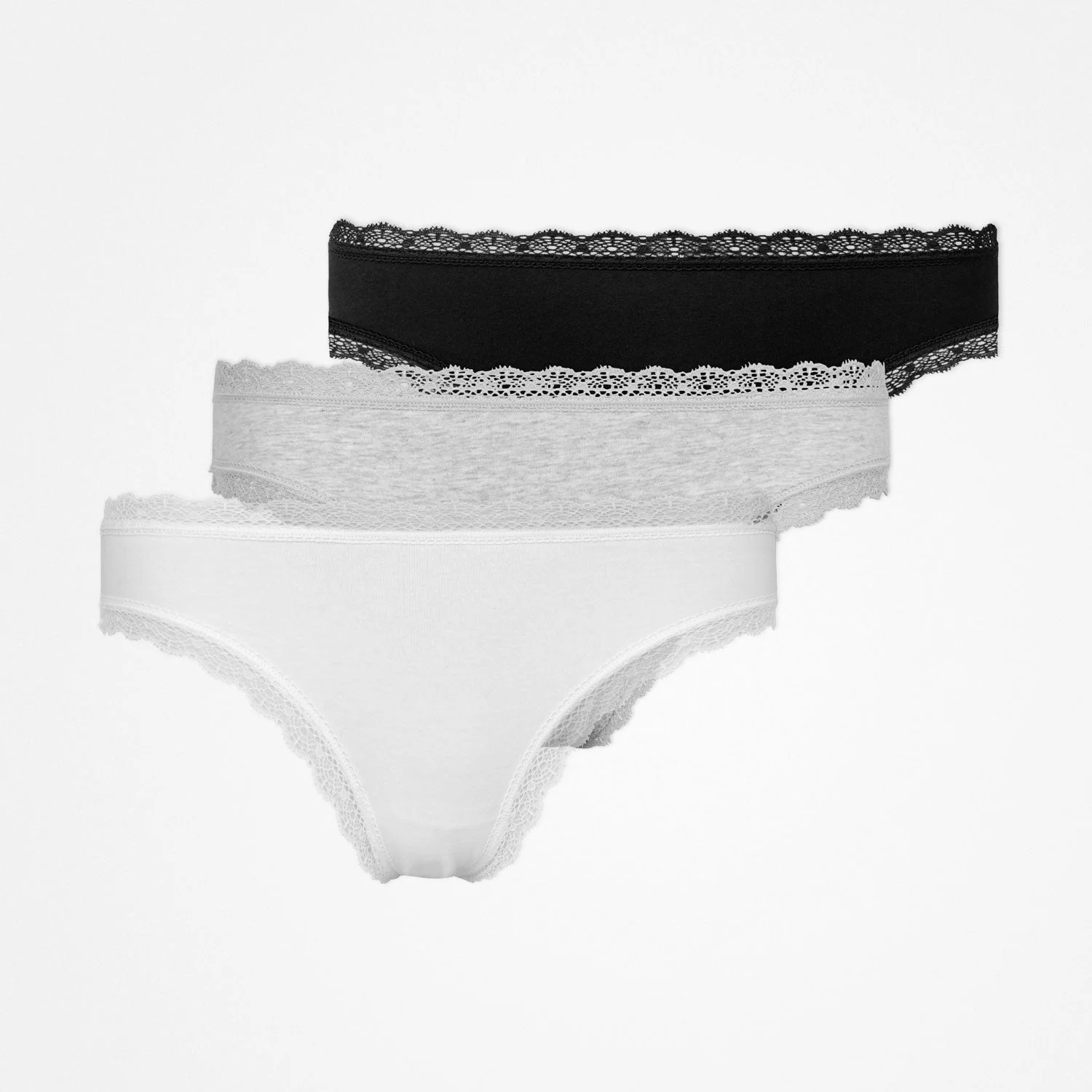Tangas mit Spitze | Mix (Weiß/Hellgrau/Schwarz) - Image 12