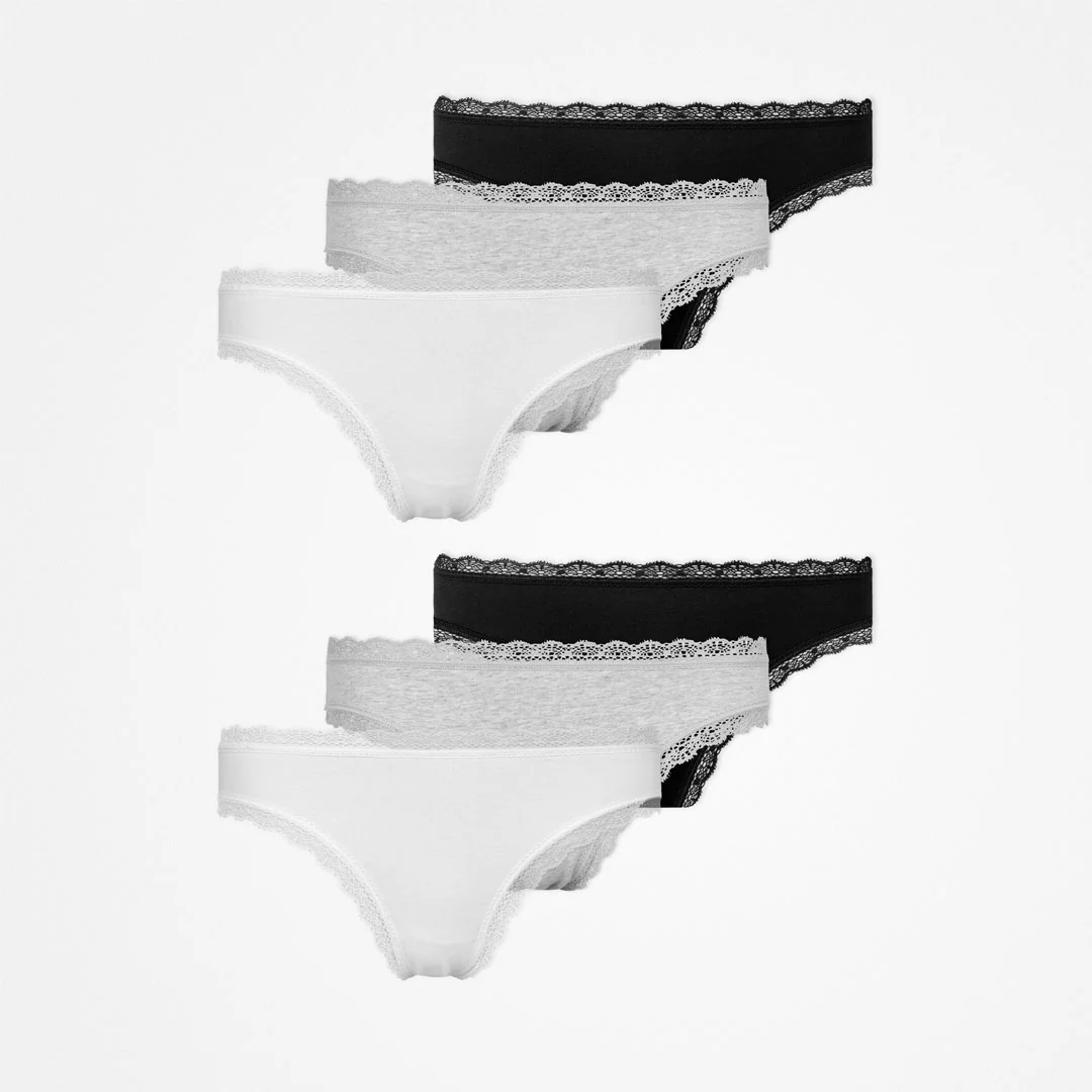 Tangas mit Spitze | Mix (Weiß/Hellgrau/Schwarz) - Image 13