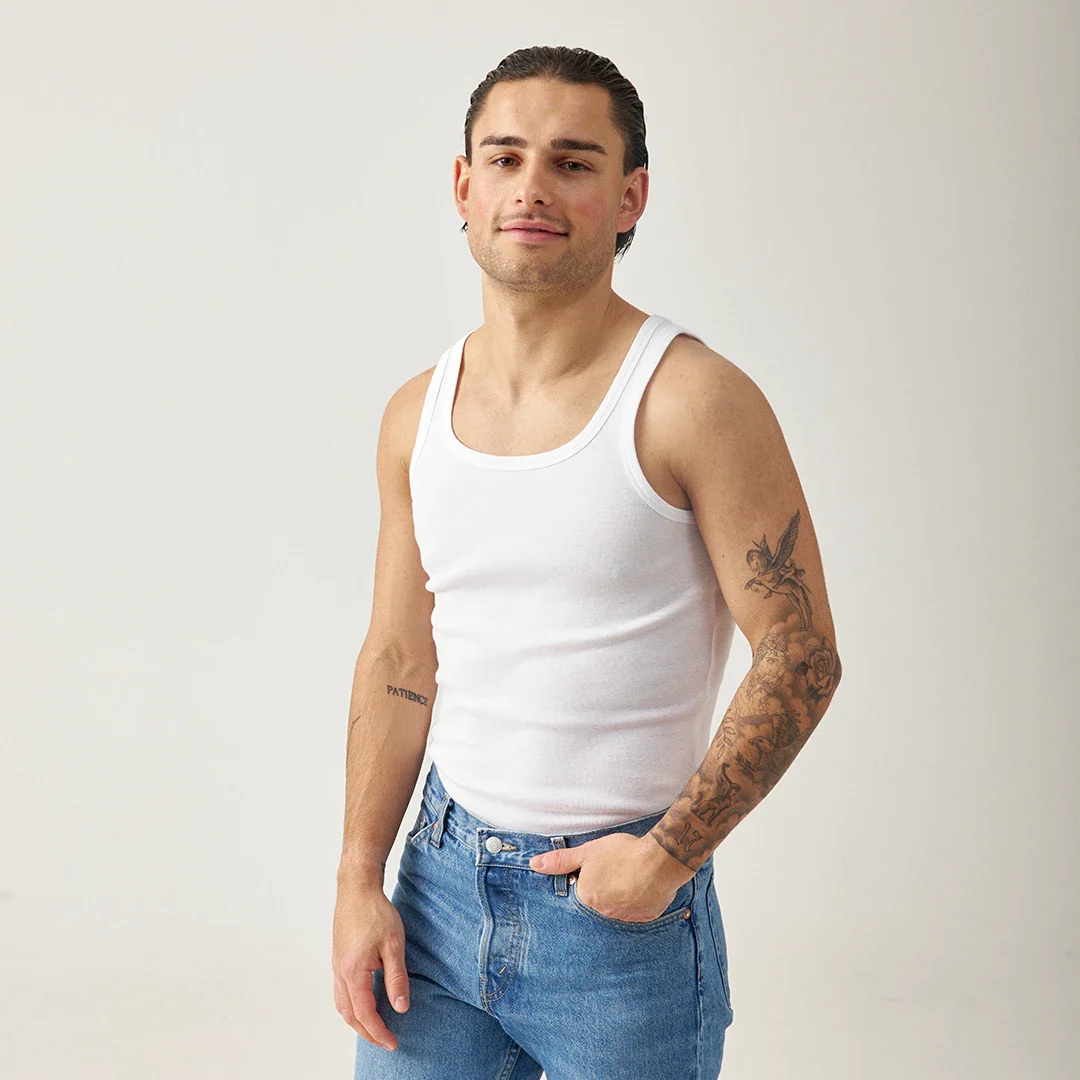 Unterhemd Tank Top Herren | Schwarz - Image 4